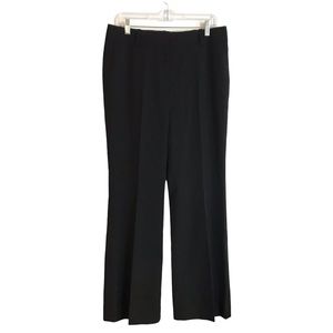 Ann Taylor Womens Modern Wide Leg Trouser Wool Blend Black Slack Pants Size 8